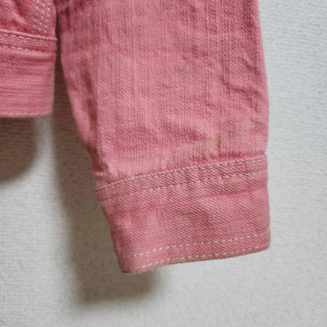 鈍足ドリブラー YAMANE EVISU デニムジャケット M ピンク