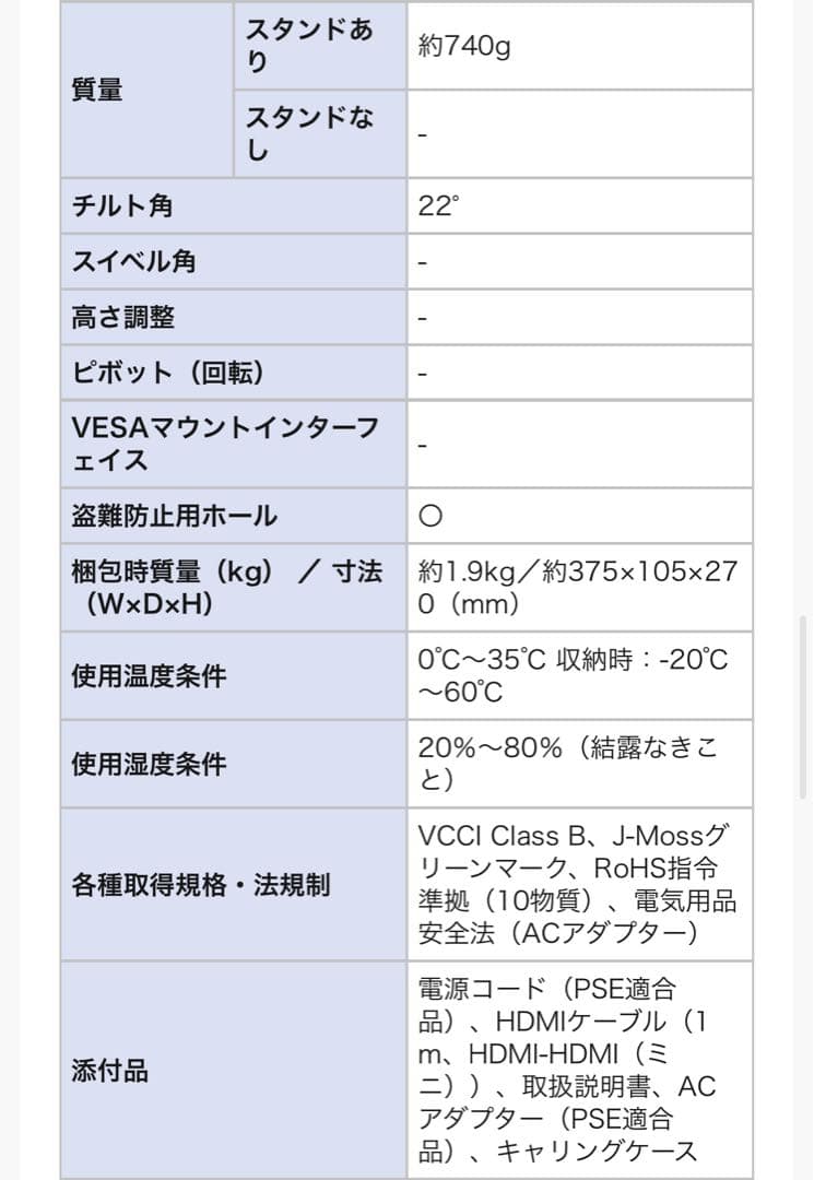 IODATA 13.3インチ モバイルディスプレイEX-LDC131DBM