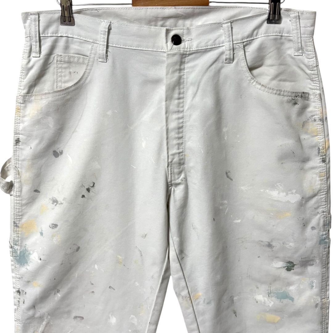 Dickies ペインターパンツ 白 ホワイト ペイント ペンキ 一点物