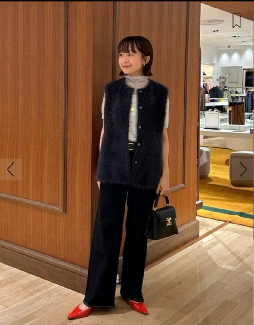 Ballsey フェザーヤーンぺプラムベスト