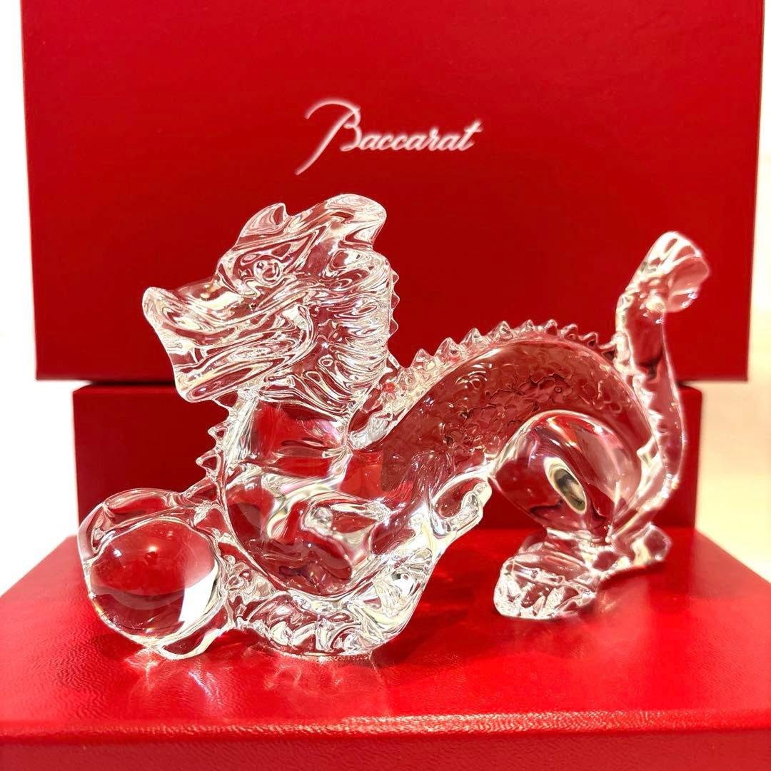 美品　バカラ　干支オブジェ　ドラゴン　箱付き