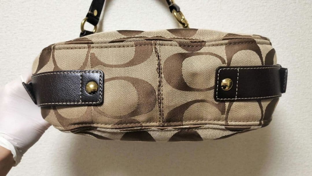 美品 COACH コーチ ショルダーバッグ ベージュ/ブラウン