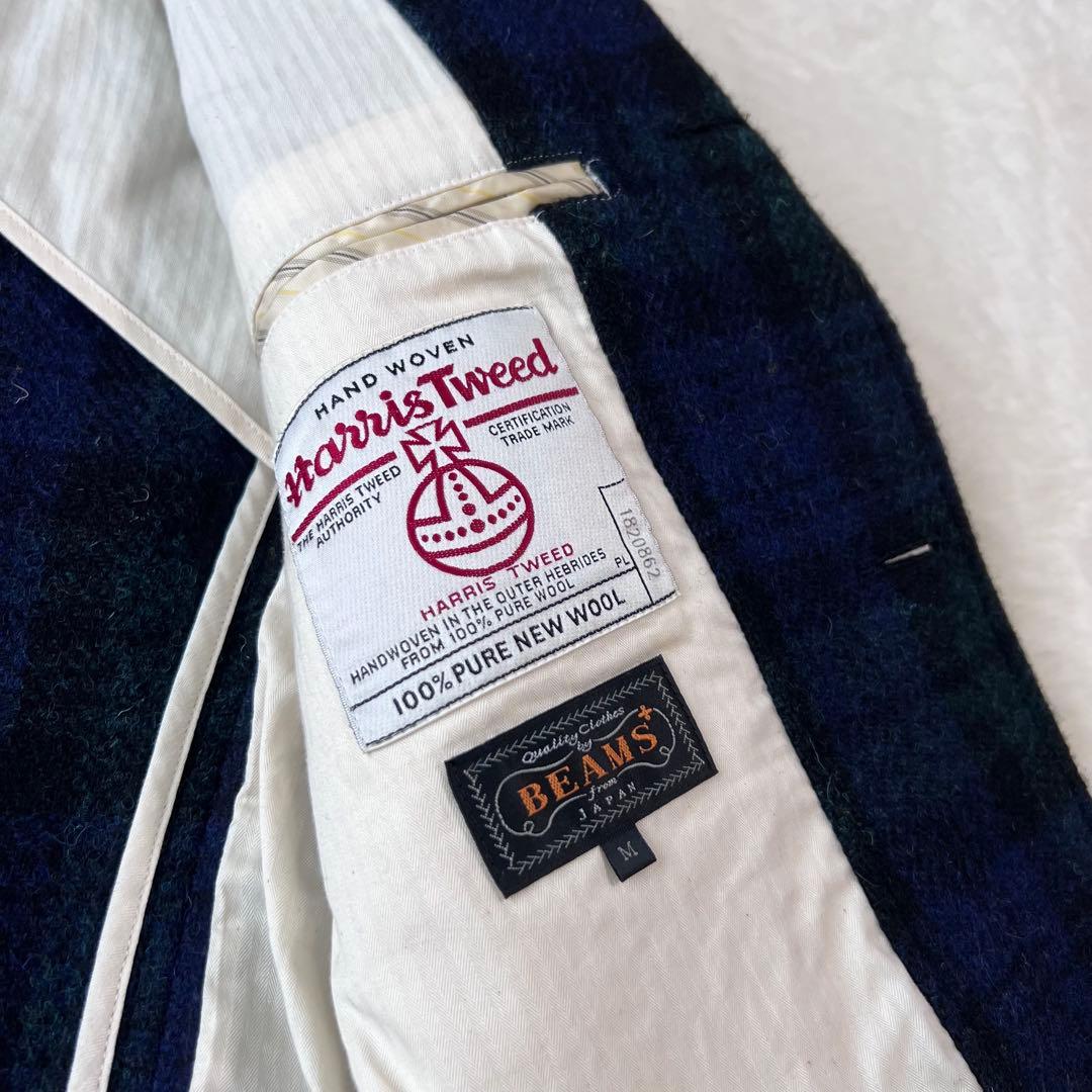 ビームスプラス　ブラックウォッチ　ツイードジャケット　Mサイズ