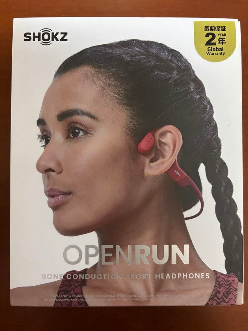 SHOKZ OPENRUN 骨伝導イヤホン レッド