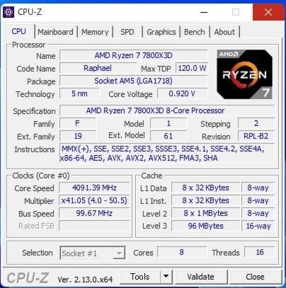 AMD Ryzen 7 7800X3D 8コア CPU