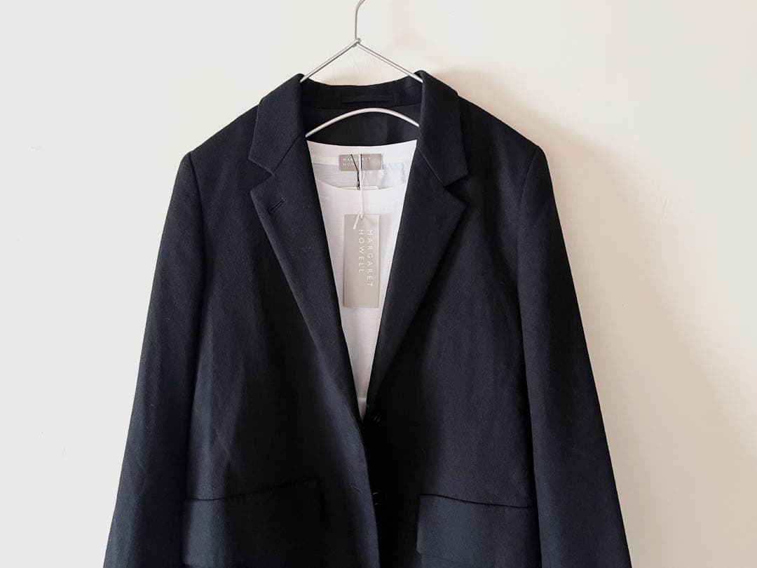 マーガレットハウエル×フォックスブラザーズ フランネルジャケット6.4万 黒