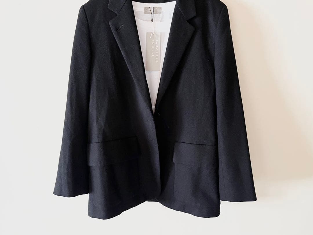 マーガレットハウエル×フォックスブラザーズ フランネルジャケット6.4万 黒