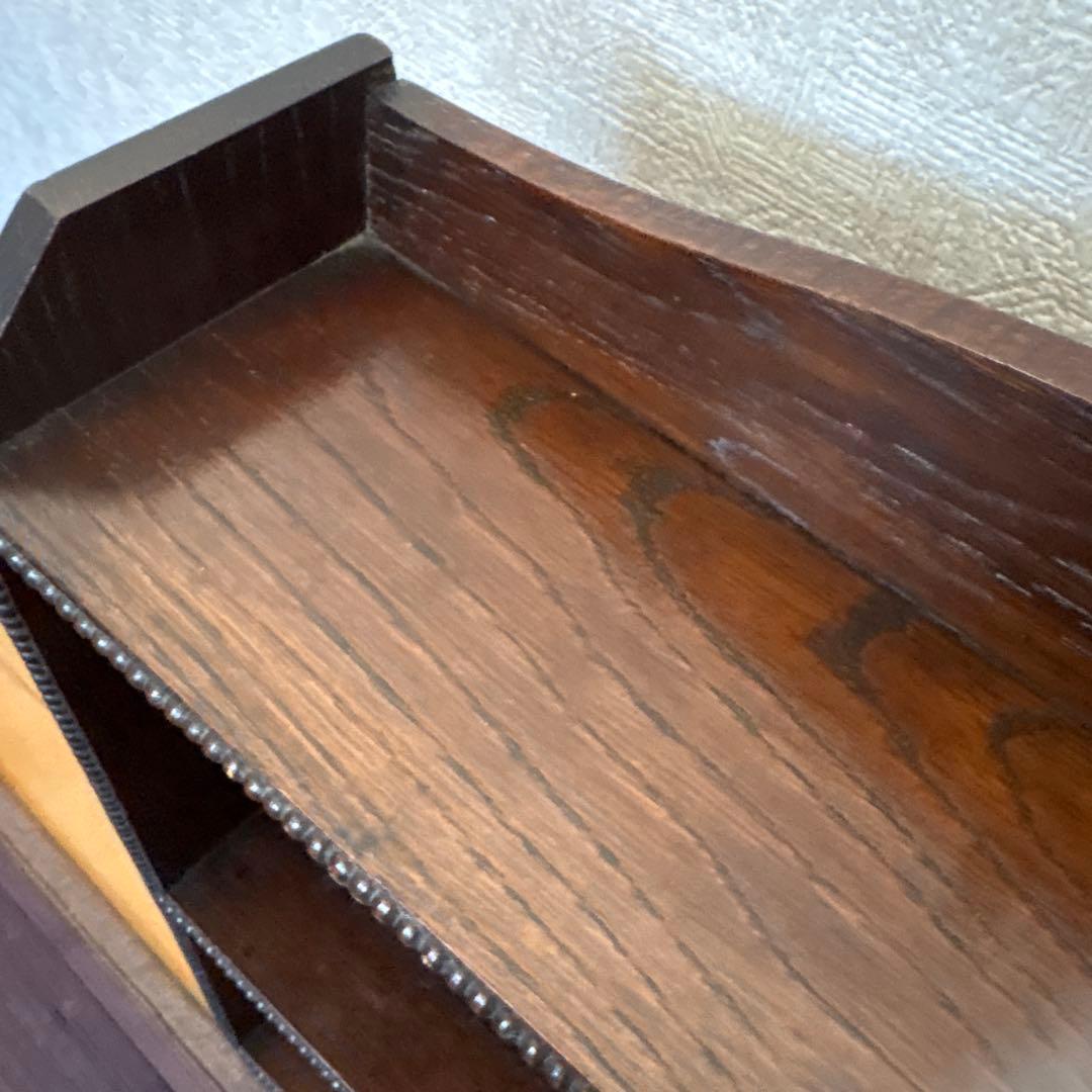 イギリスアンティーク　オーク　飾り棚