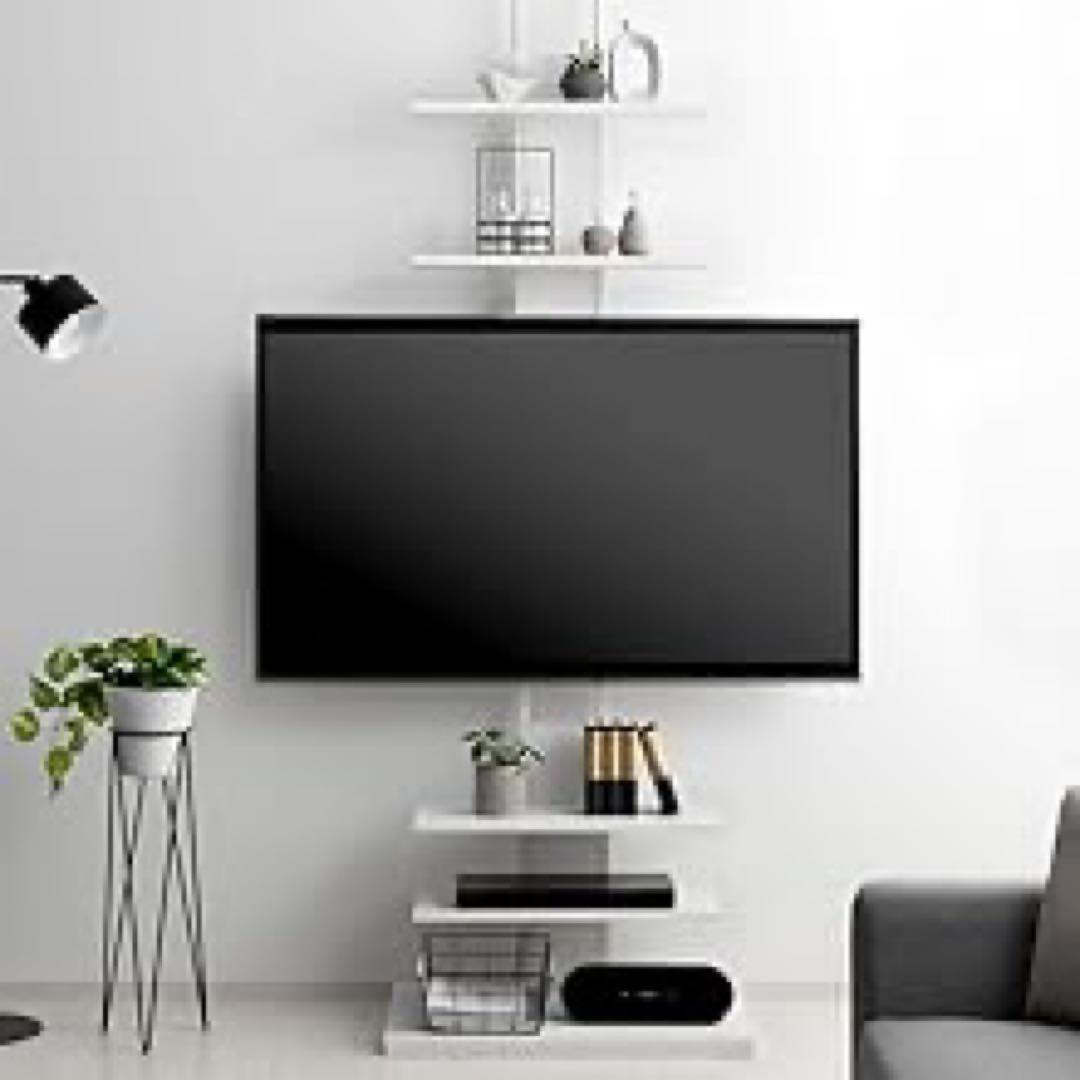 エア・リゾーム テレビ台 テレビスタンド 壁寄せ おしゃれ ホワイト