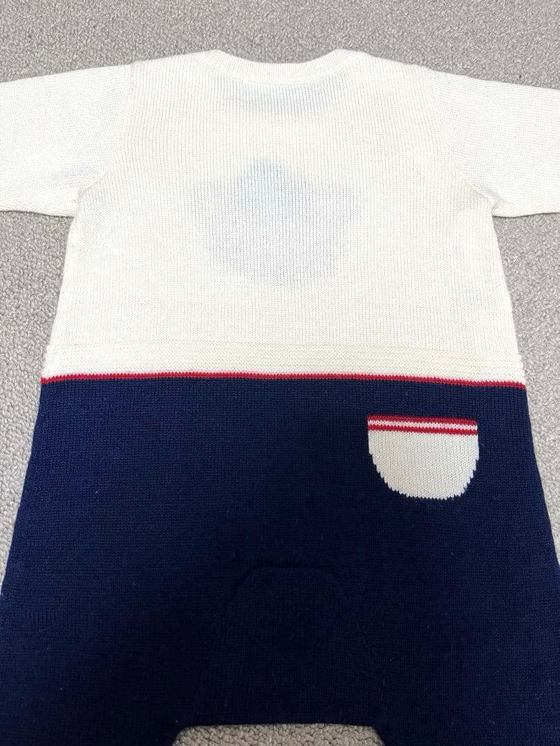 ファミリア　ロンパース　70 インターシャ　くま