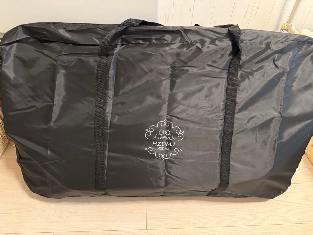 美品 2025 HZDMJ ベビーベッド カーキ ベージュ 折りたたみ