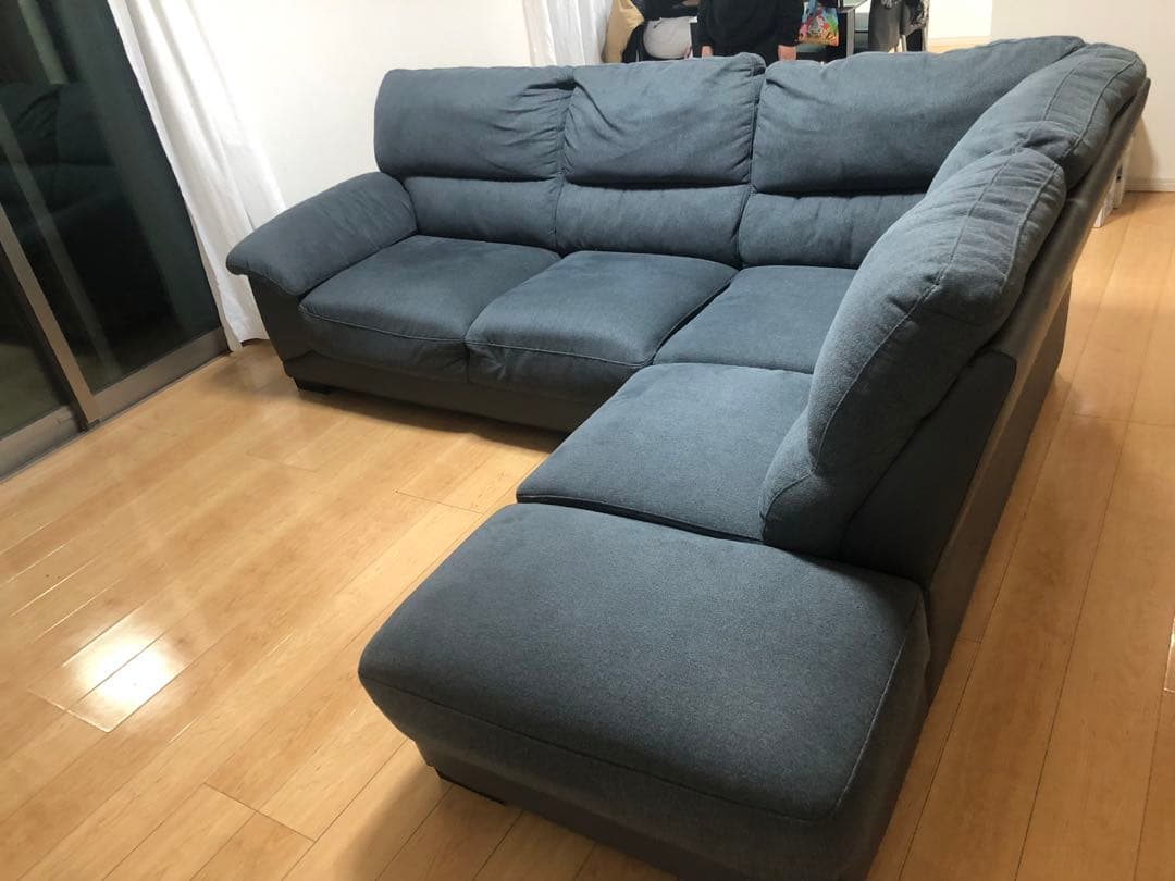 ニトリ　カウチソファ　ダークグレー L字型 コーナーソファ