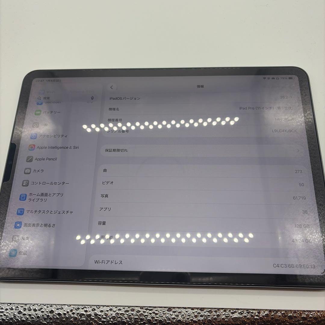 Apple iPad pro 11インチ 第3世代 128gb
