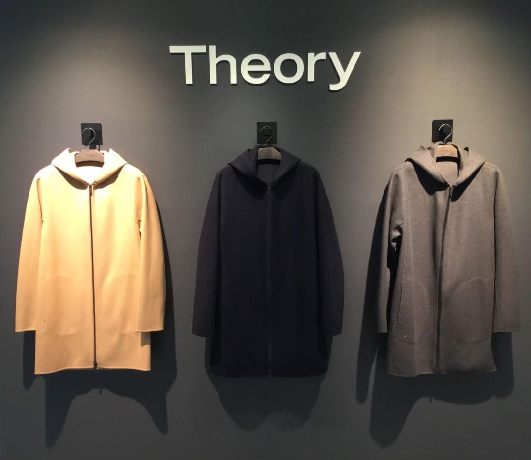 【春まで重宝！】Theoryメンズ上質フード付メルトンコート人気キャメルM抜け感