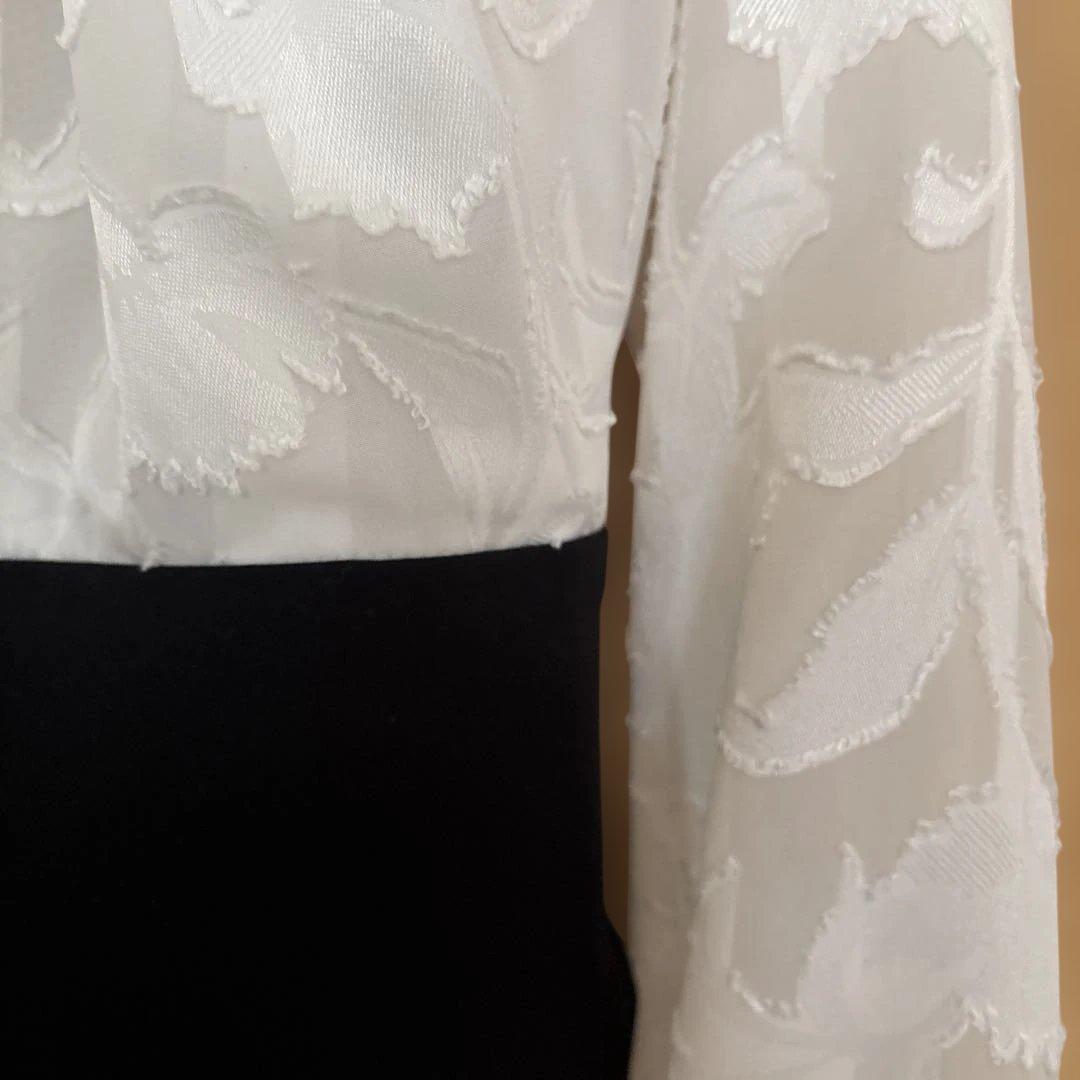 Kaymak 貴重11号 カットジャカード×宇宙素材デコルテタックワンピース