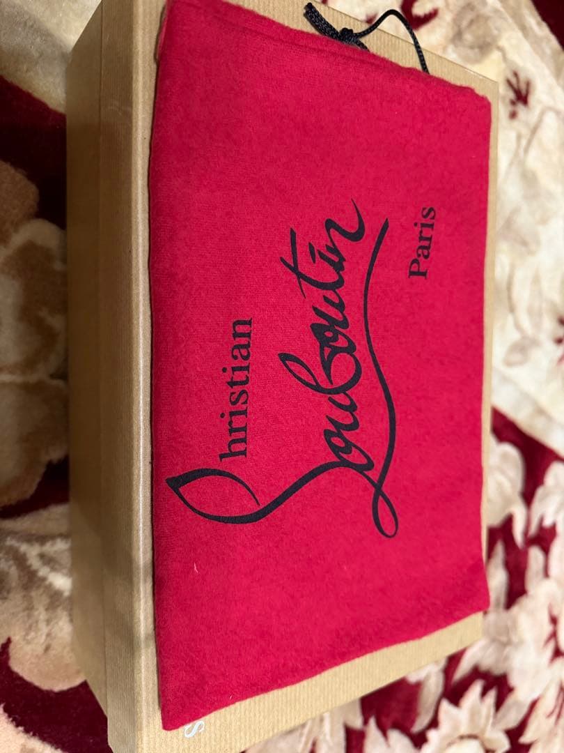 Christian Louboutin 黒スエードアンクルブーツ