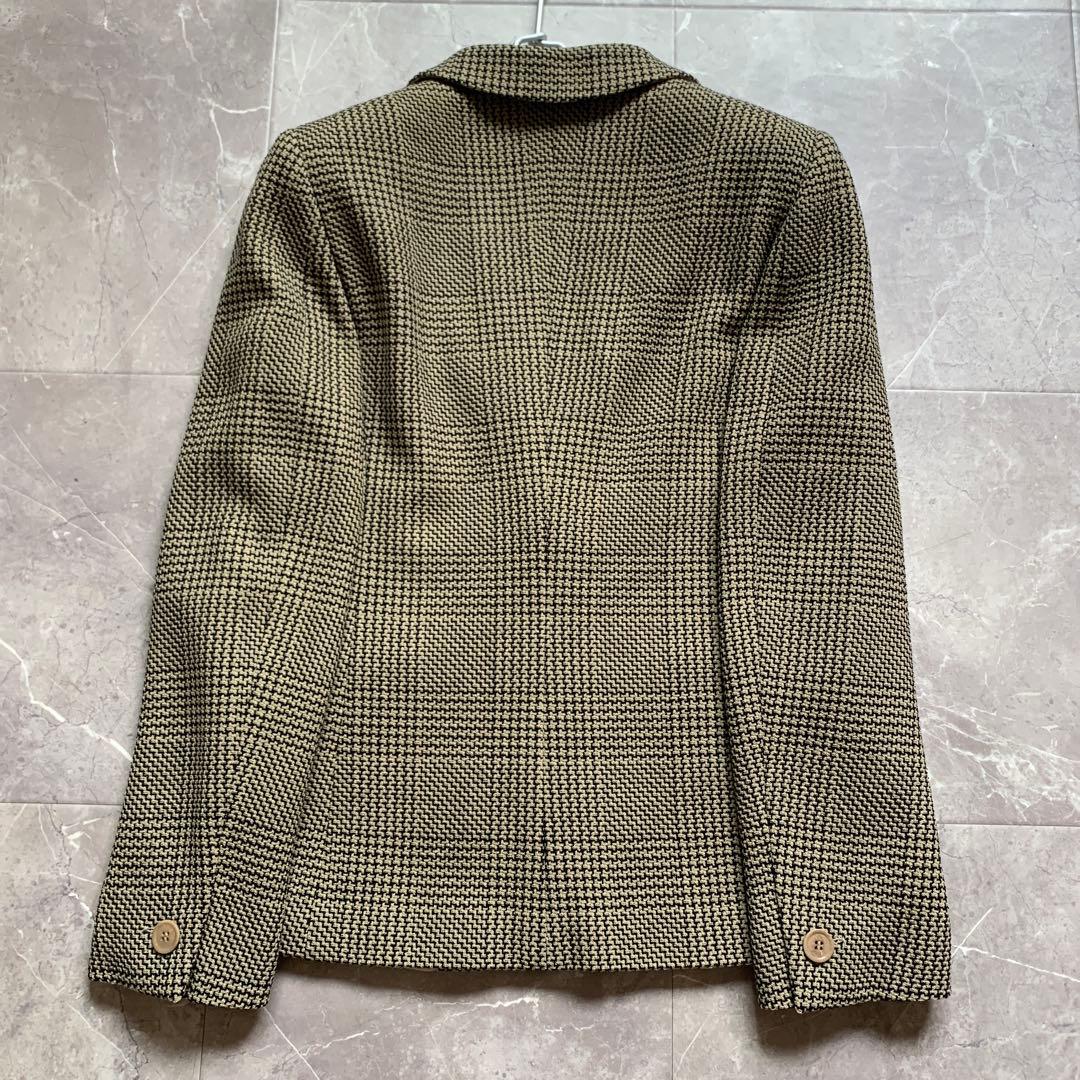 MaxMara マックスマーラ　千鳥格子ジャケット　ラナウール　白タグ　38