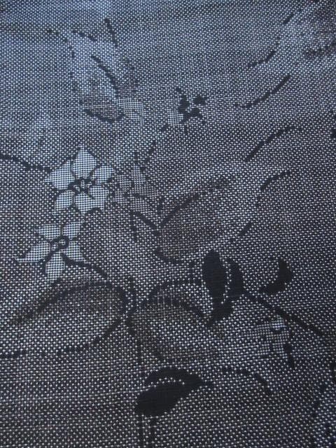 着用少ない！美品＊純泥染＊７マルキ＊本場大島紬＊防水済＊着物＊１６５ｃｍ＊裄６６