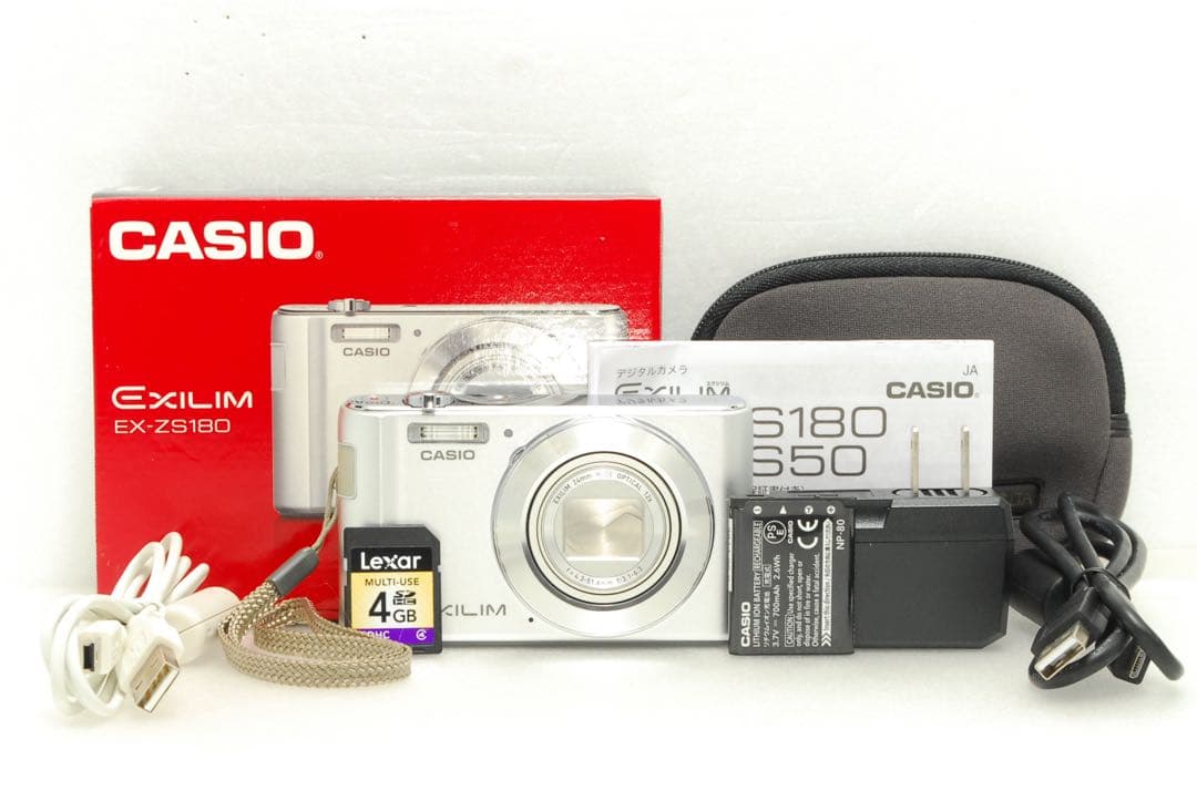 CASIO EXILIM EX-ZS180 ❤️スマホ転送 動作確認済 シルバー