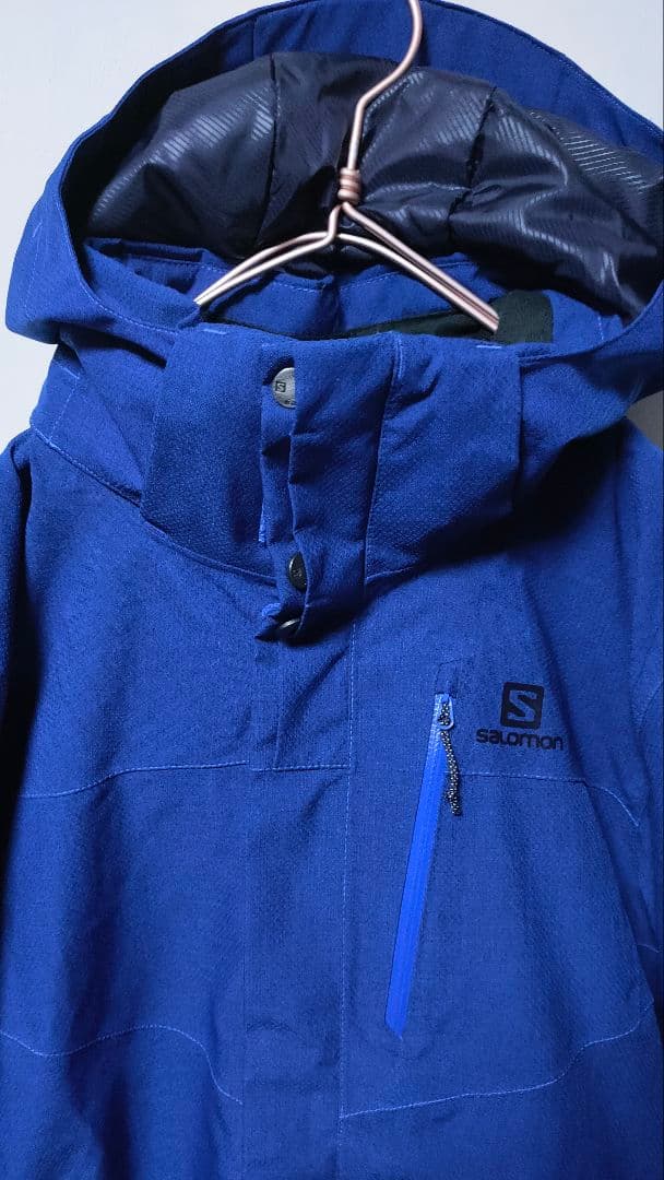 【SALOMON サロモン】スキーウェア ブルー 中綿 保温 メンズM