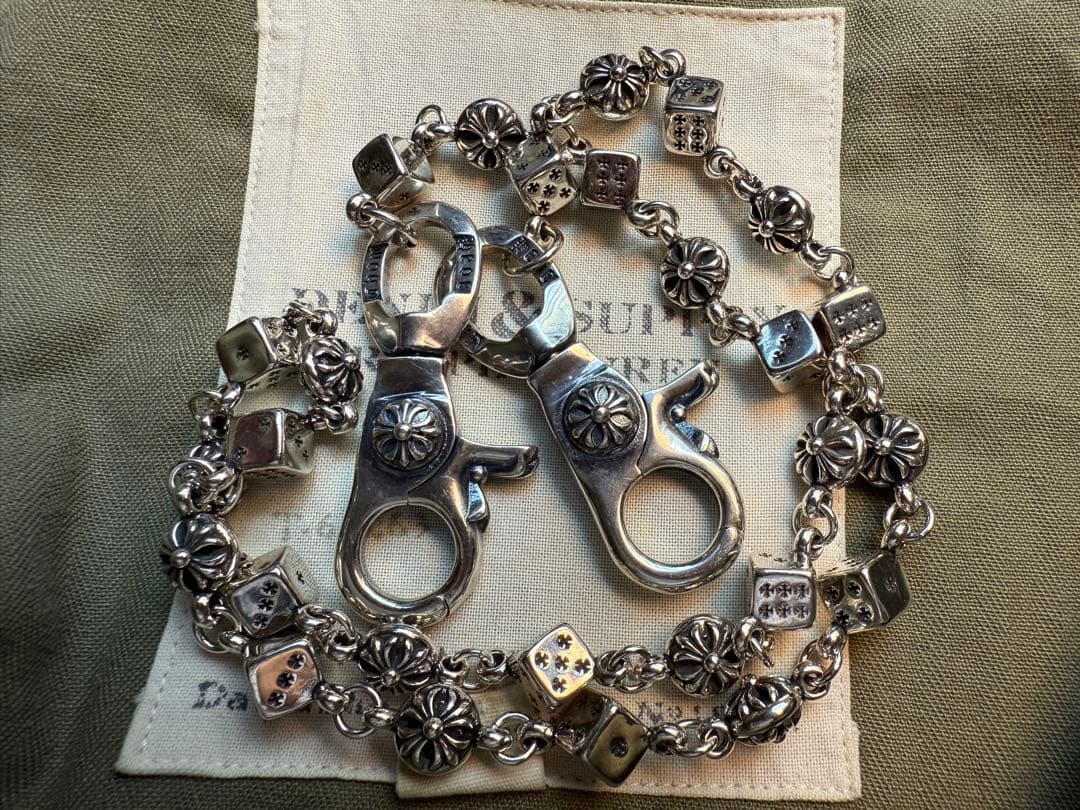 【Dice × Flower ウォレットチェーン】 重厚で存在感QBSZSZ17