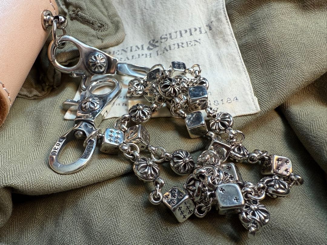 【Dice × Flower ウォレットチェーン】 重厚で存在感QBSZSZ17