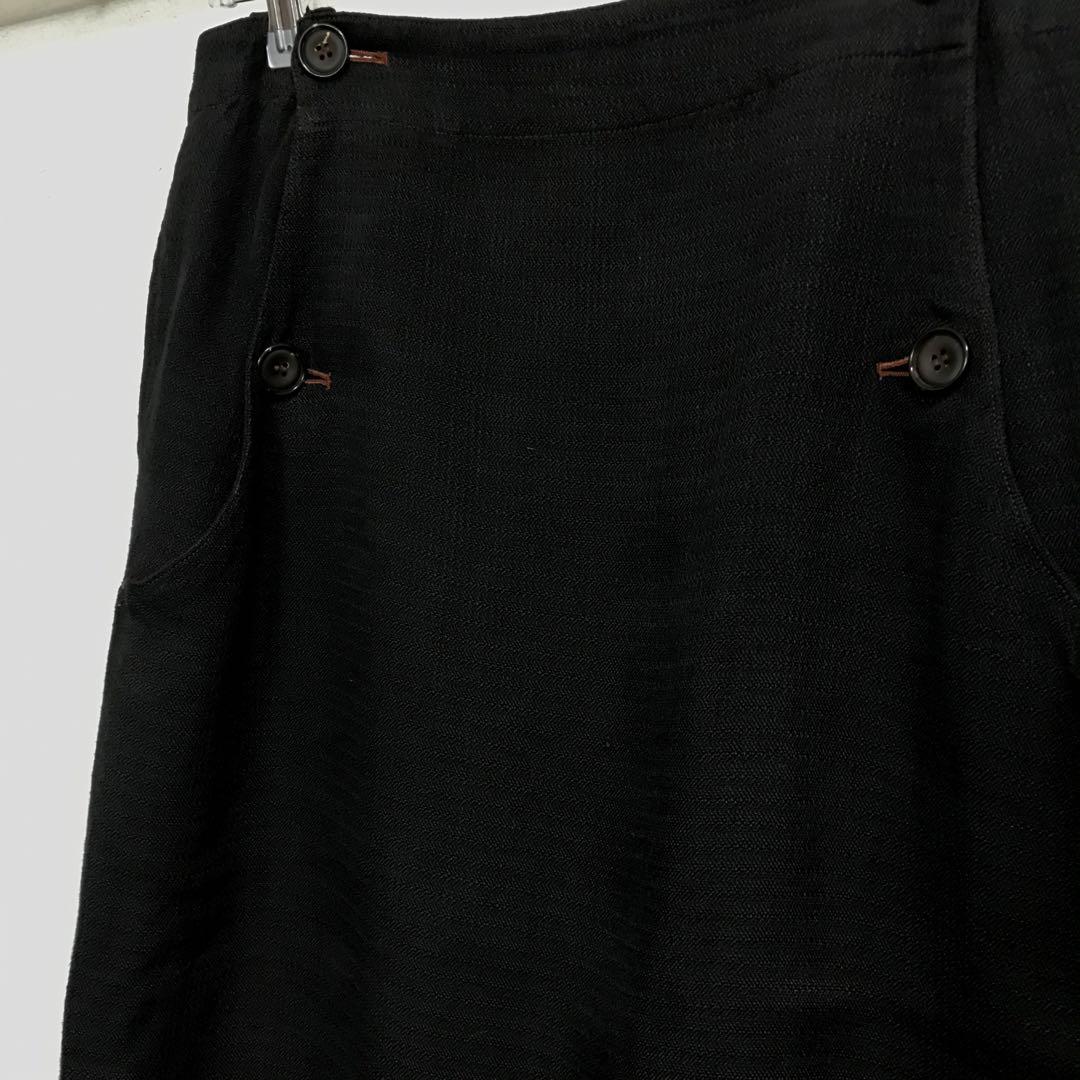 80s y's ワイズ　ヴィンテージスーツセットアップ　ジャケット&パンツ　黒色