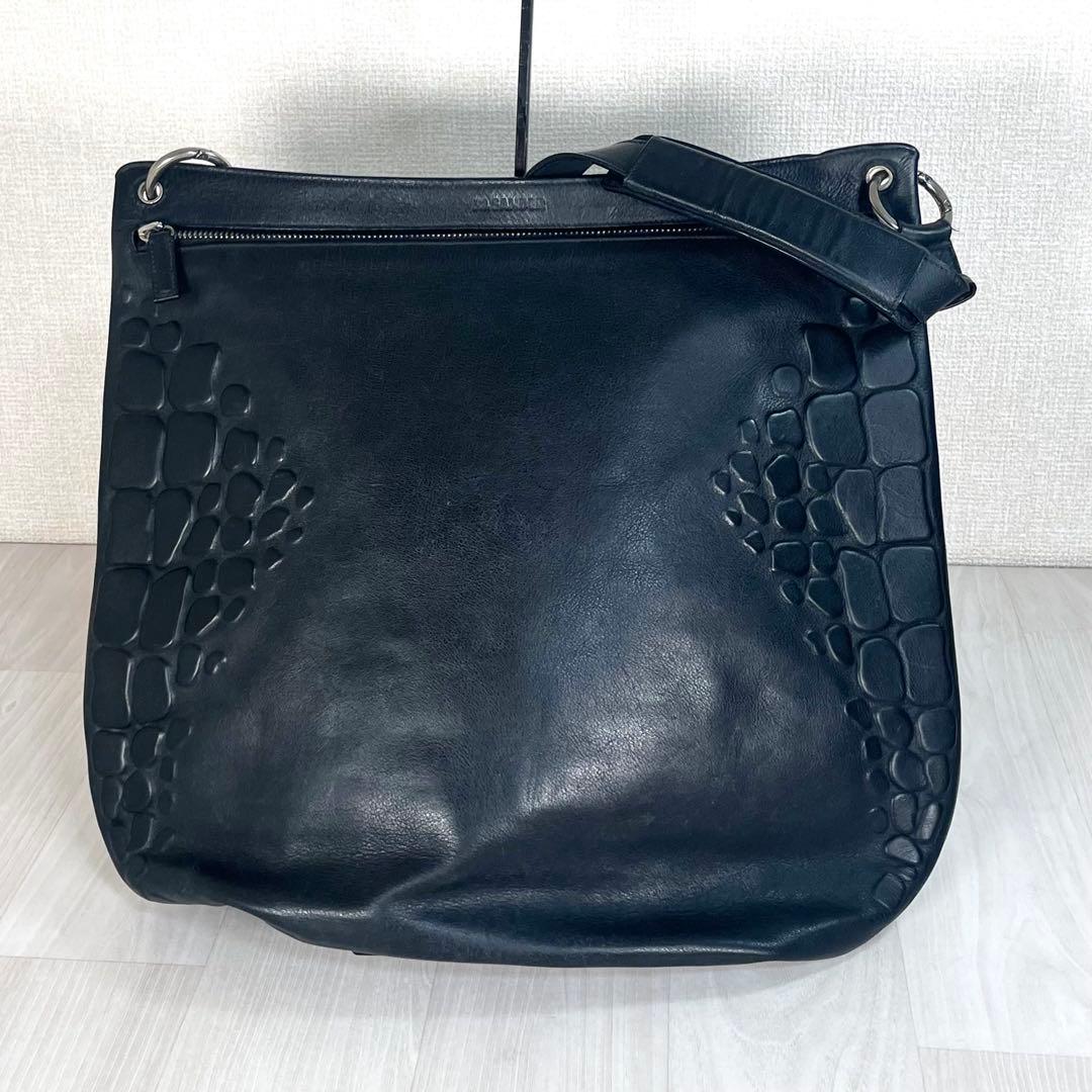 【希少】JIL SANDER　ショルダー バッグ　ラフ シモンズ期　立体エンボス