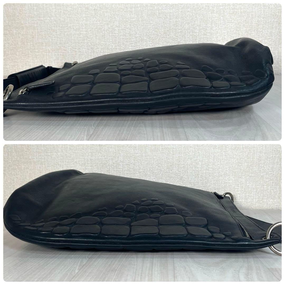 【希少】JIL SANDER　ショルダー バッグ　ラフ シモンズ期　立体エンボス