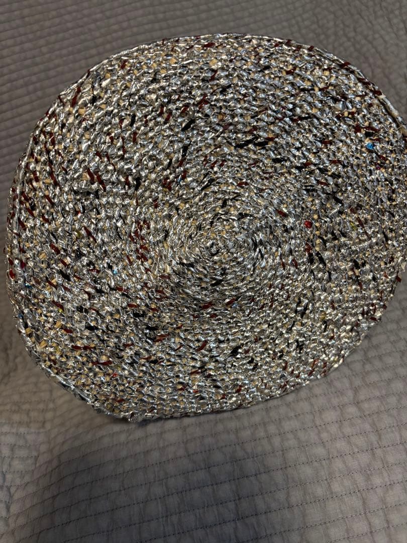 RECTANGLE レクタングル サイザルバッグ シルバー コラボ（美品）