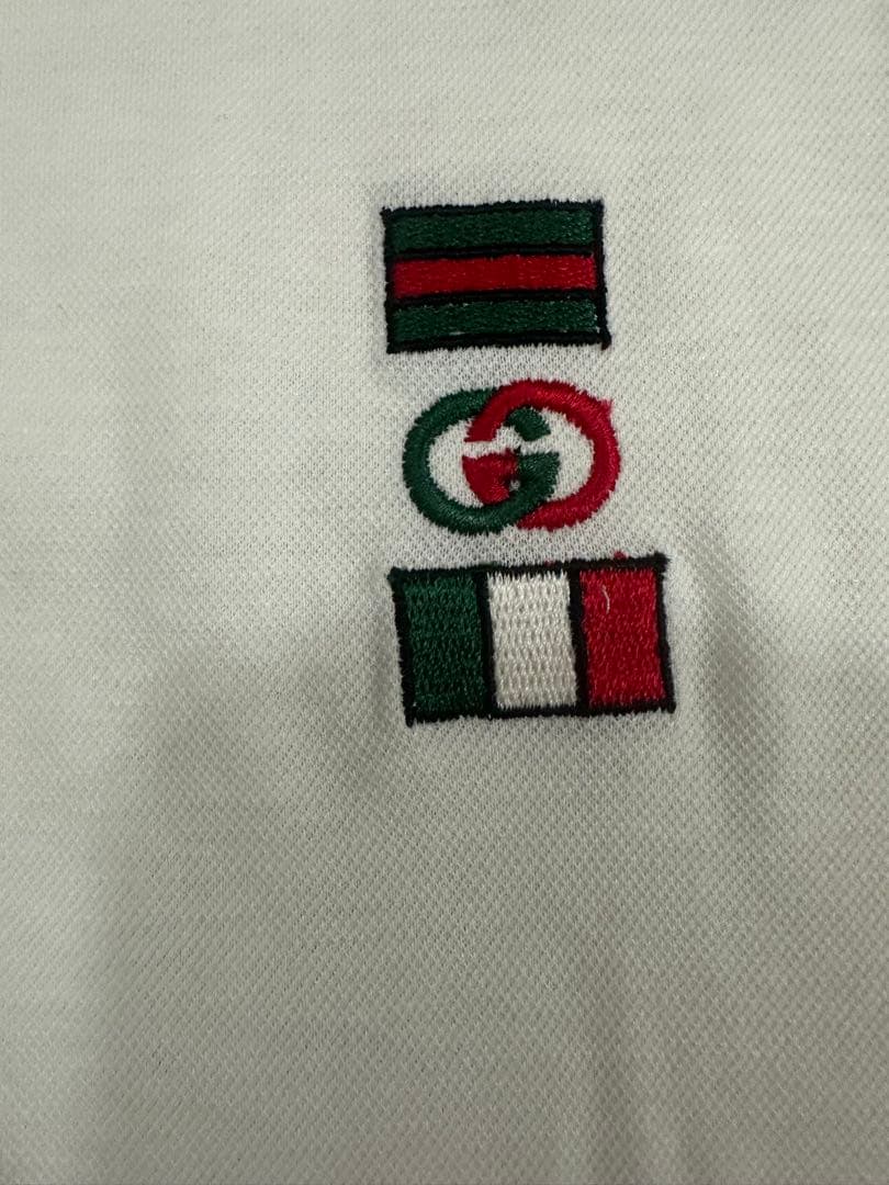 GUCCI ポロシャツ ホワイト/レッド/グリーン