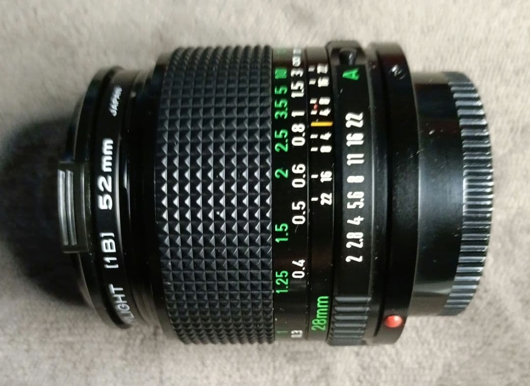 Canon FD 28mm f/2 レンズ