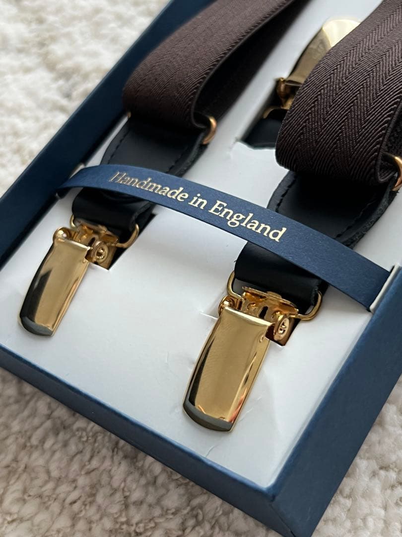  THURSTON 25mm サスペンダー ブラウン