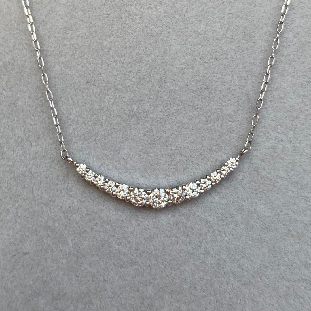 【週末最終価格】Pt950/ Pt850 ダイヤモンド ネックレス 0.20ct