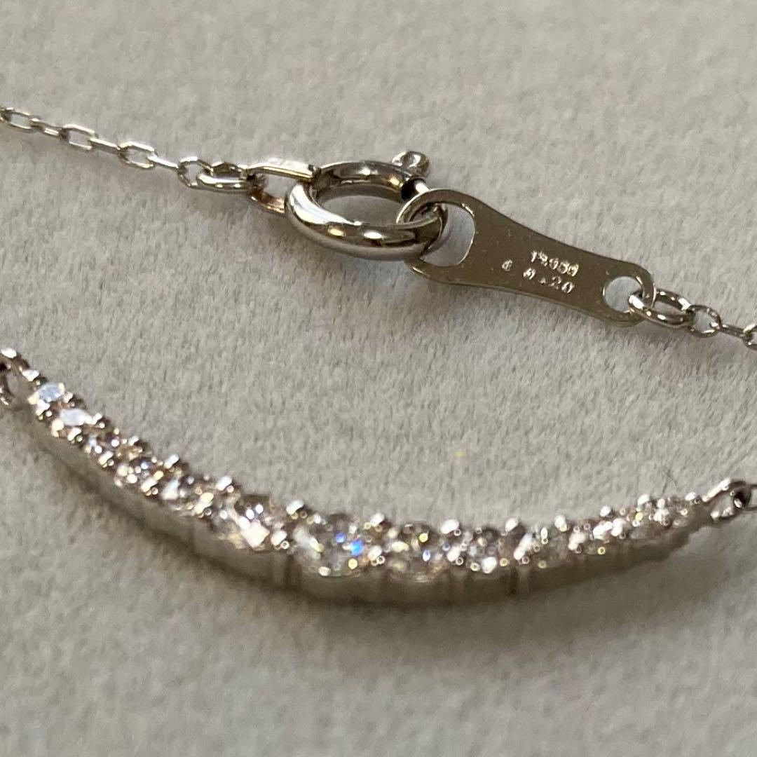 【週末最終価格】Pt950/ Pt850 ダイヤモンド ネックレス 0.20ct