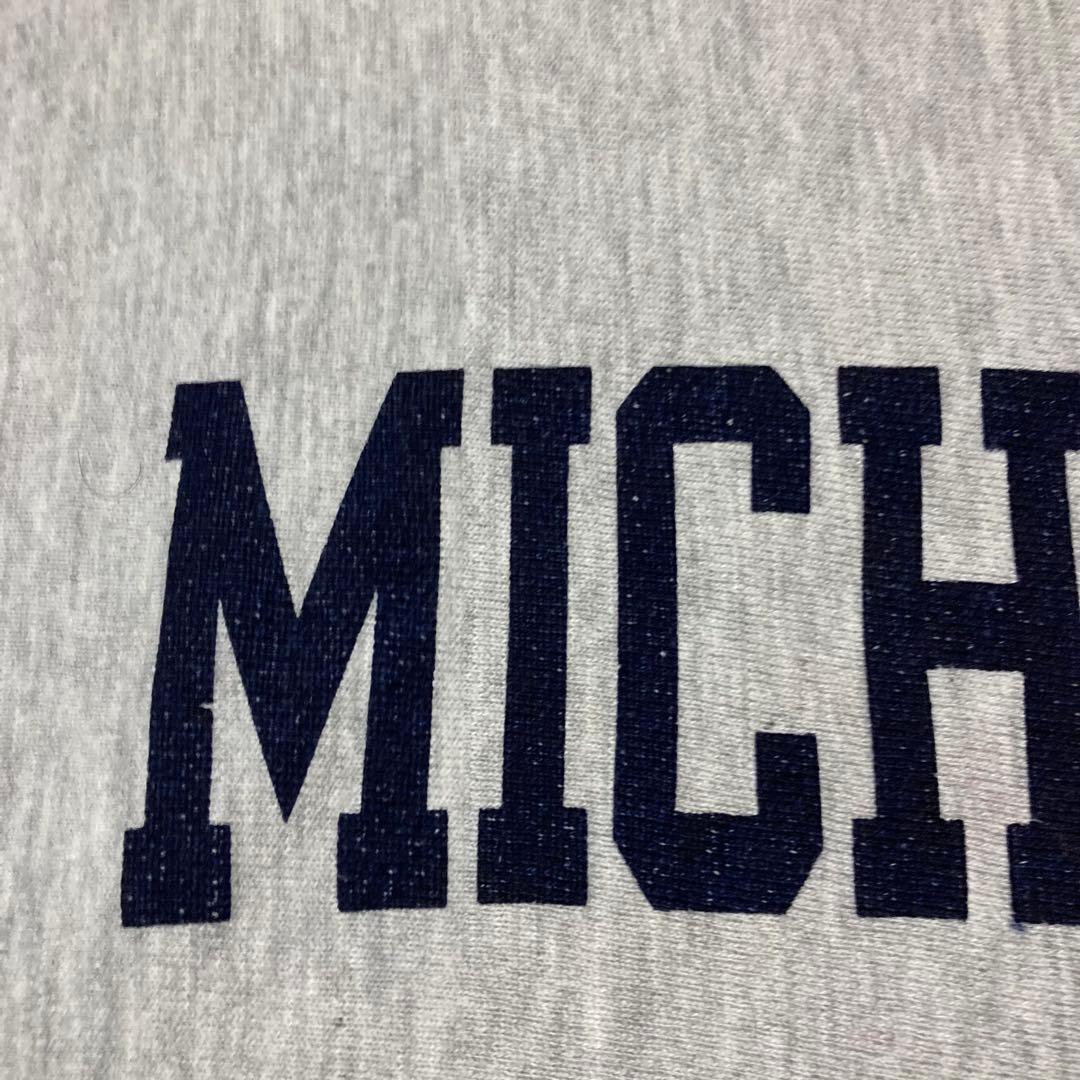 90s Championミシガン染み込み リバースウィーブ刺繍タグUSA製XXL