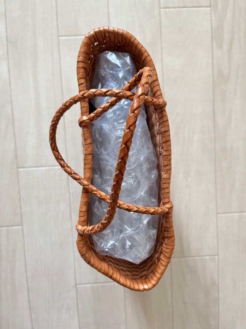 45R 45rpm レザー　かご　バッグ