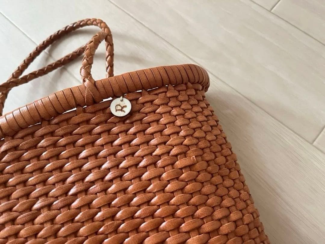 45R 45rpm レザー　かご　バッグ