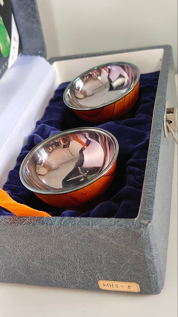 純銀製 欅台 漆塗 杯 尚美堂