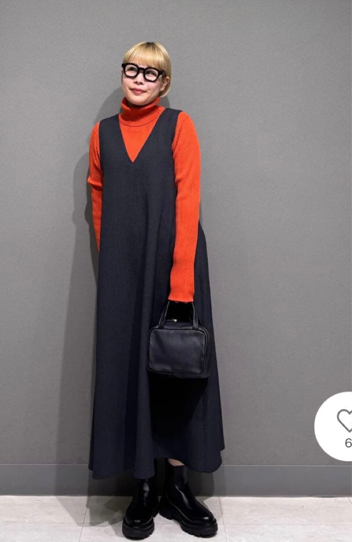 新品タグ付き　DOORS メランジBACKタックフレアジャンスカ