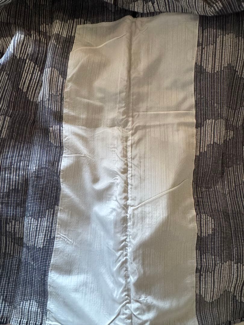 絹紅梅　夏着物　浴衣　雲取り　モノトーン