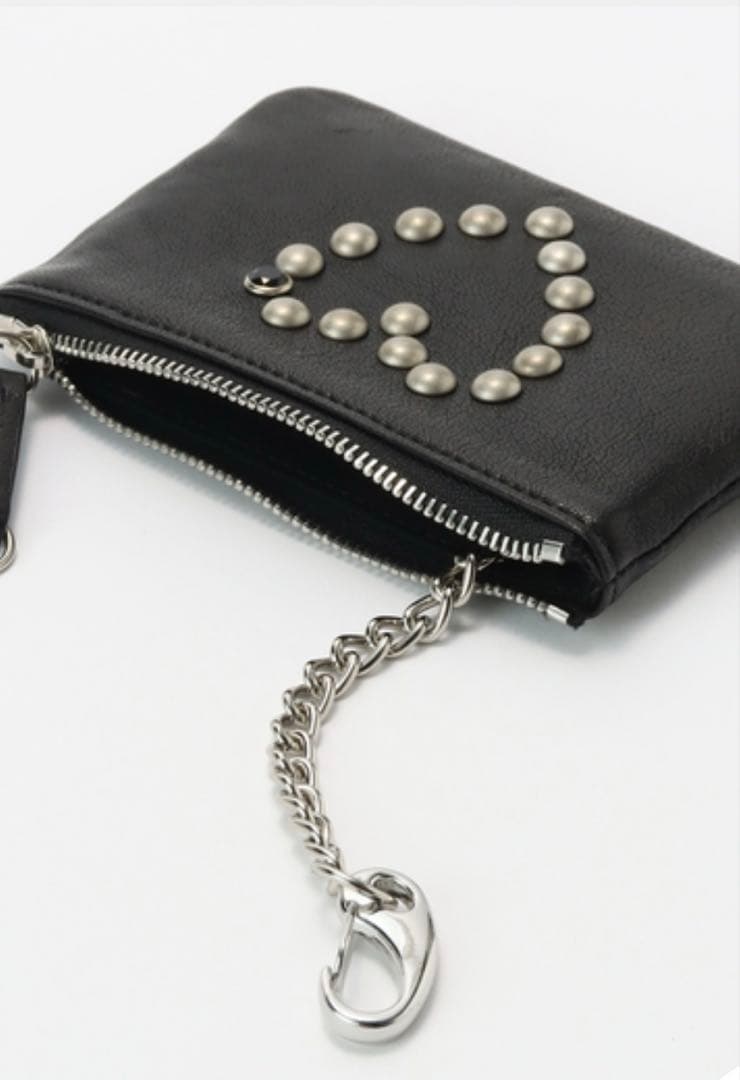 新品【OPEN YY】チェーンミニウォレット　ブラック