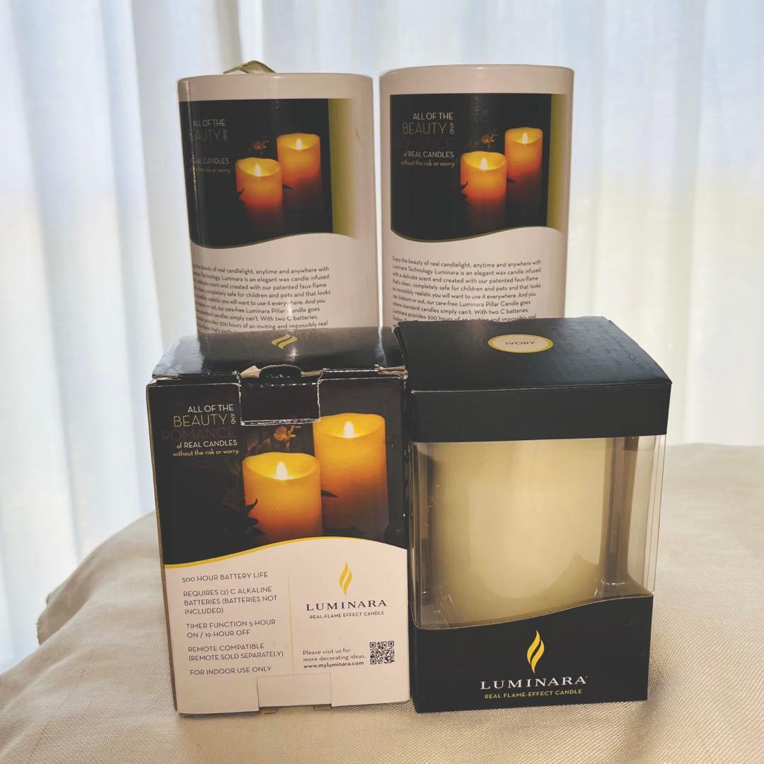 正規品　Luminara ルミナラ　LEDキャンドル　大小4本　化粧箱入り