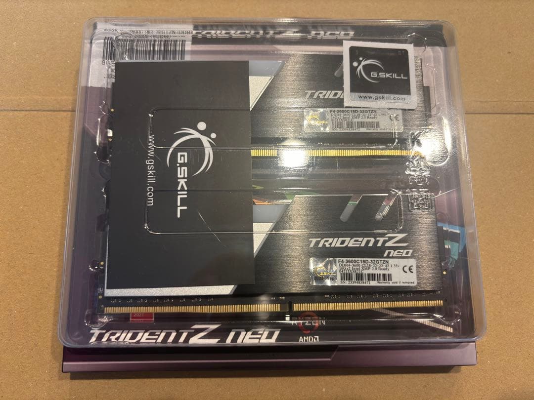 メモリー G.SKILL TRIDENT Z NEO F4-3600C18D-32GTZN