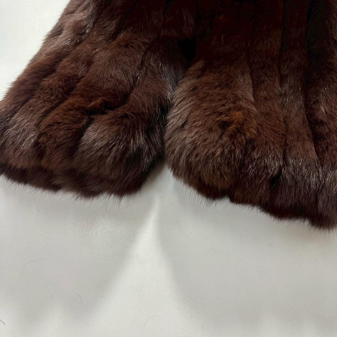 SAGA FOX ブルーフォックス　ファーコート 染め　ブラウン 毛皮 銀サガ