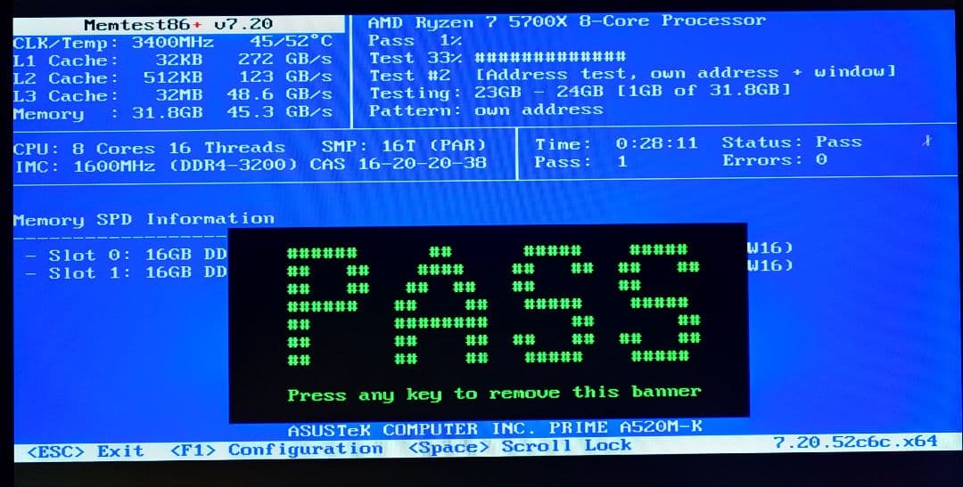 Crucial DDR4 3200 16GB ×2 計 32GB 【動作確認済】