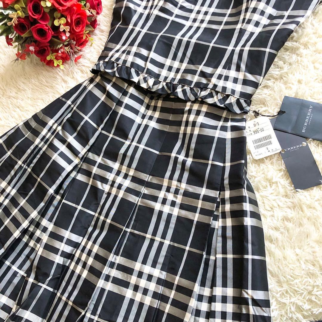 新品♪BURBERRY LONDON♪シルクワンピース　セットアップ　チェック