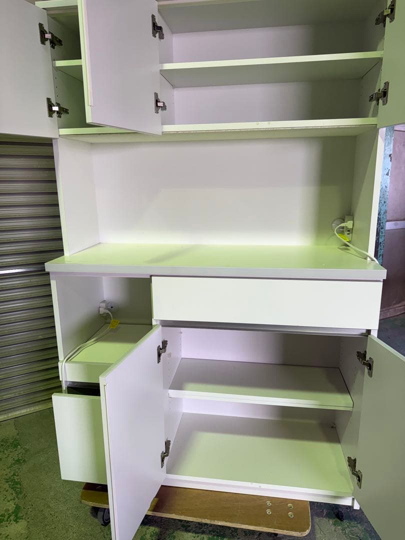 【SALE！】土井インテリア キッチンボード ハイホワイト