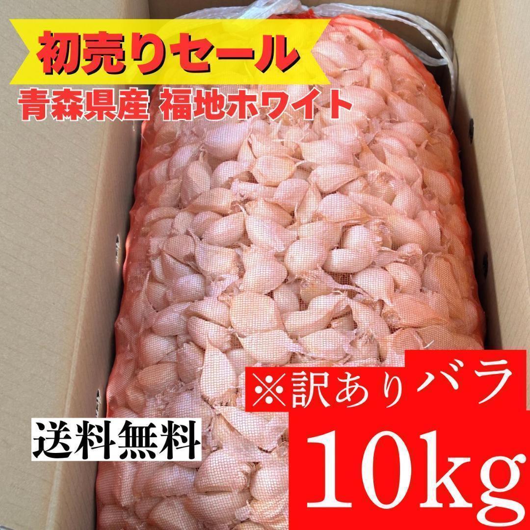 【初売りセール】青森県産 にんにく バラ 10kg 福地ホワイト 加工　訳あり