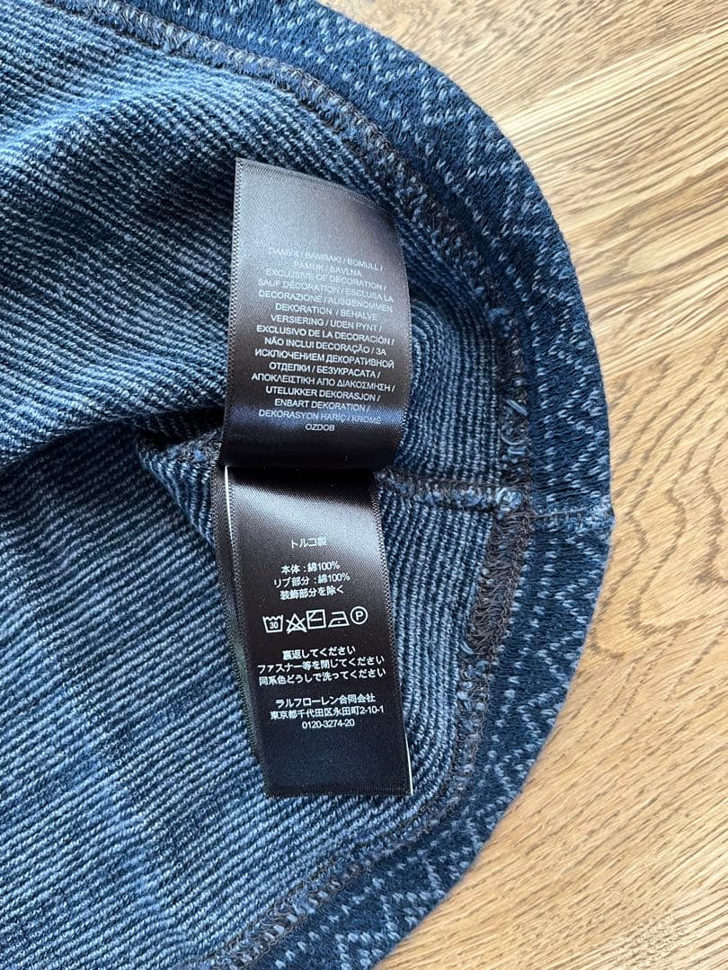 RRL ダブルアールエル ヘンリーネック インディゴ ニット 長袖シャツ